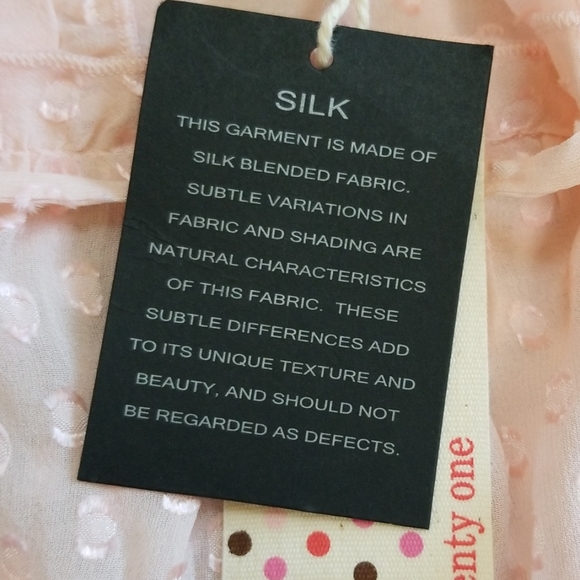 Forever21 Polka dot Baby Pink Silk Top - Picture 5 of 5